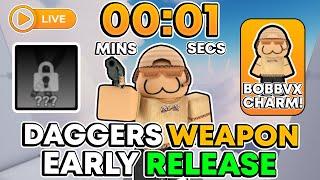 FULLSCREEN: DAGGERS DROPPING NOW: KILL ME FOR CHARM IN ROBLOX RIVALS!