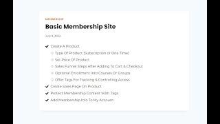 Minute Launch A Basic Membership Site