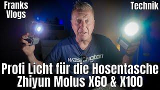 Profi RGB Licht  für die Hosentasche ! Zhiyun Molus X60 und X100 im Test Review