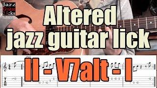 II-V-I Altered Jazz Guitar Lick For Beginners | Lesson With Tabs