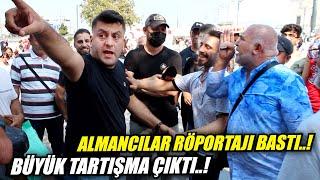 Almanya'dan gelen gurbetçiler bir anda röportaja girince tartışma çıktı, ilginç anlar yaşandı..!