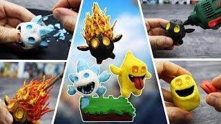 How to make the ICE, FIRE and HEAL SPIRIT_ Clay Tutorial ️ CLASH ROYALE ️