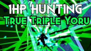 True Triple Yoru Bounty Hunting But Im 1 HP (Blox Fruits)