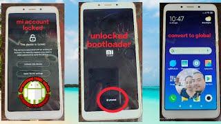 how to unlock bootloader/convert to global/remove mi account redmi 6a no relock by CM2 success 100%