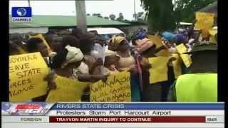 Protesters storm Port Harcourt airport