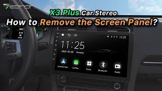 How to remove the screen panel of the X3 Plus car radio?