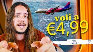 VOLI A €4,99 ️ come trovarli e come funzionano le compagnie LOW COST