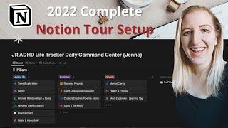 My 2022 Notion Life OS Setup Complete Tour Tutorial Walkthrough!