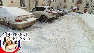 Winter Wonderland or Traffic Hell in Moscow. Snow vs Russian Drivers and Pedestrians