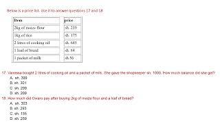 KPSEA 2024 MATHEMATICS (4) GRADE 6