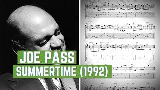 Joe Pass Summertime (1992) Solo Jazz Guitar Transcription