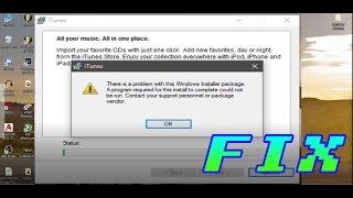 There is a Problem with Windows Installer Package FIX