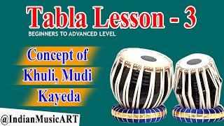 Learn Tabla Lesson - 3 | Concept of Khuli, Mudi and Kayeda