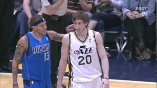 Delonte West gives Gordon Hayward a "Wet Willie"