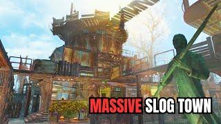 I Turned The Slog Into a MASSIVE Town - Fallout 4 (NO MODS)