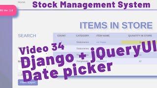 34 HOW TO ADD JQUERY-UI DATE PICKER IN DJANGO - STOCK MANAGEMENT SYSTEM