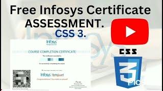 CSS 3 Infosys Springboard , Assessment Solution , Free Course Certification.( With 65% Result ).