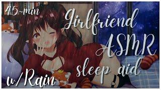 [ASMR] Girlfriend Sleep Aid 45 min - Breathing & Heartbeats to help you sleep | RAIN [No talking]