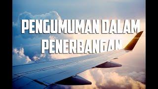 pengumuman cabin crew dalam pesawat