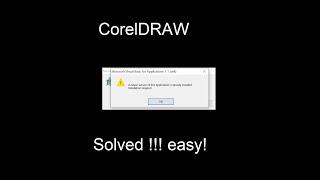 CorelDraw error a newer version of this application is already installed installation stopped