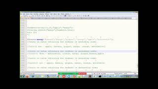 PHP - chapter Array (Episode 6 - sorting functions sort rsort asort arsort ksort krsort)