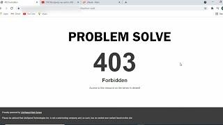 How to Fix 403 Forebiben in Wordpress || access to this resource on the server is denied