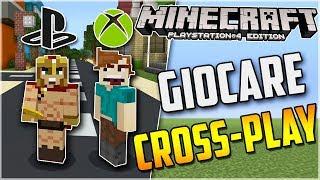 Come GIOCARE CROSS-PLAY MULTIPLAYER da MINECRAFT PS4 BEDROCK EDITION con AMICI Minecraft XBOX PE PC