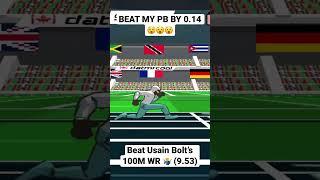 I BEAT USAIN BOLT’S 100M WR ‍ (Speed Stars) #shorts #trending #speedstars