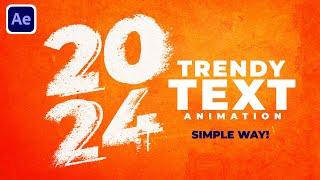 Trendy Text Animation In After Effects: After Effects Tutorial | Simple Way - No Plugin