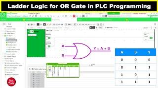 Ladder Logic for OR Gate in PLC Programming