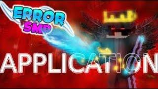 MY application For  Error Smp #errorsmp #errorsmpseason2