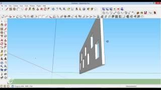 Plugin 1001Bit - Build or Create Vertical Wall and Horizontal Groove Lines - Tutorial Sketchup