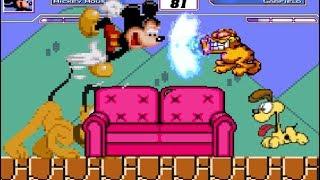 MICKEY MOUSE w/ PLUTO VS GARFIELD w/ ODIE | CAT VS MOUSE | FUNNY GAMING