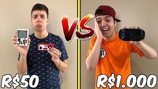 VÍDEO GAME DE R$ 50 VS VÍDEO GAME DE R$ 1.000 QUAL É O MELHOR ?