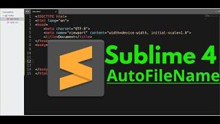 How to sublime text 4 auto filename package install and use (New update)