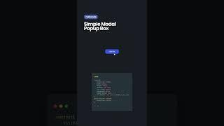 Simple modal popup box with HTML & CSS