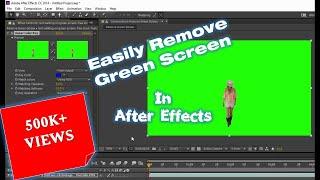 How to Remove Green Screen in Adobe After Effects CC Tutorial