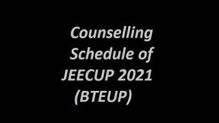 Counselling Schedule JEECUP 2021 (BTEUP) l Diploma l Polytechnic l SkyGyan