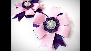 DIY Заколки из лент канзаши / bows from ribbons kanzashi DIY