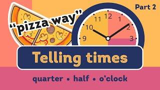 Telling times | quarter past | half past | quarter to | o'clock |  QUIZ | Part 2