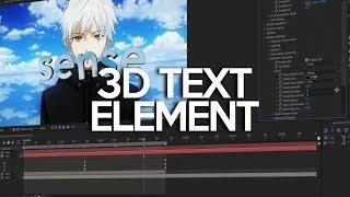 3D Text Tutorial | AE CC 19 | xSense