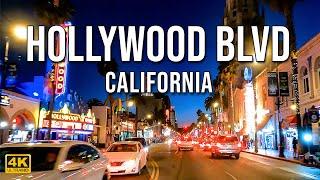 Hollywood Boulevard Night Drive [4K] | Los Angeles | California