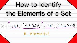 How to Identify the Elements of a Set | Set Theory