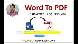 Automation: Word to PDF Converter in VBA || File System Object Method || Convert Multiple Word files