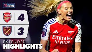  Extended Highlights: Arsenal v West Ham United | Barclays WSL 2024-25