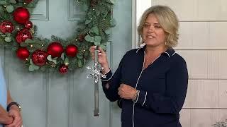 Primrose Hill Decorative Metallic Snowflake Wreath Holder on QVC