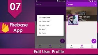 Firebase Social Media App - 07 Edit User Profile