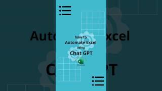 AUTOMATE EXCEL USING CHATGPT