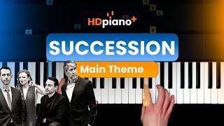 Succession Main Theme - COMPLETE PIANO TUTORIAL