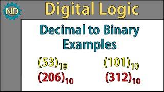 Binary to Decimal Additional Examples